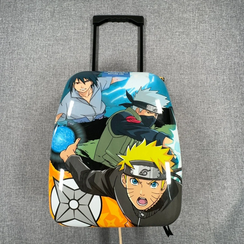 Bioworld Naruto Collapsible Roller Travel Suitcase Rolling Hardshell Bag NEW